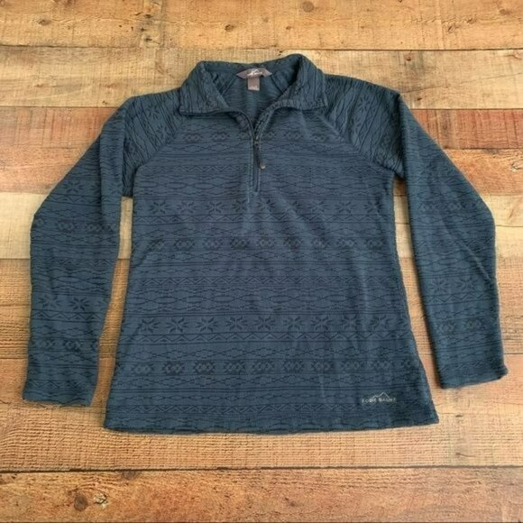 Eddie Bauer women’s quarter zip textured fleece pullover jacket - S - Picture 1 of 8